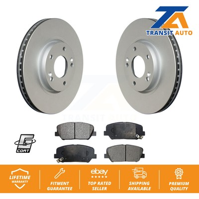 Coat Brake Rotor Semi-Metallic Pad Front Kit For Hyundai Veloster Kia Forte Koup