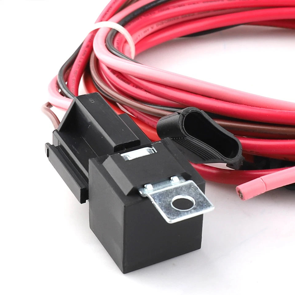 One Electric Fuel Pump Relay Kit Fuel Pump Wiring Harness Kit Universal 4 Pin - Image 2 of 4