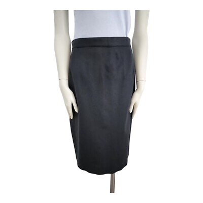 Damenrock S 36 Schwarz   High Waist, Wollmischung, Rückenschlitz, Italy