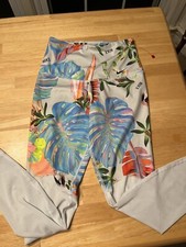 Nike Dri Fit Leggings Hyper Femme Power 78 Tropical Print Sz XS EUC