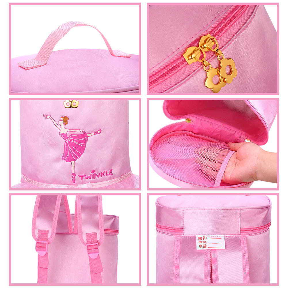Ballerina Dance Backpack for Girls Ballet Dancing Bag with Tiered