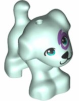 Lego Freunde Baby Welpenhund Stehende Tierfigur Minifigur (Light Aqua)