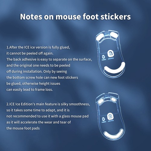 1 Set Mouse Foot Pads Sticker For Razer DeathAdder V3 PRO/Essential/V2 X /Viper - Afbeelding 3 van 16