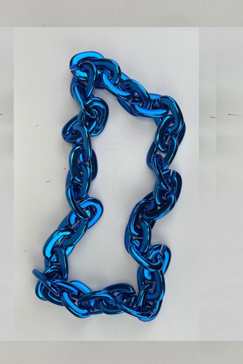 New NHL COLORADO AVALANCHE BIG Fan Chain BLUE Necklace Foam MI USA