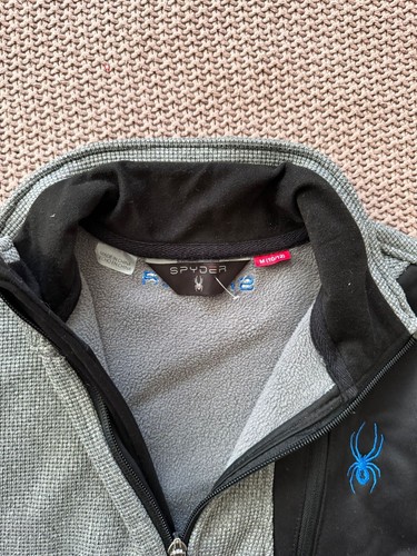 SPYDER Boys Jacket Gray Full Zip Front Logo Size Medium 10-12 - Picture 4 of 9