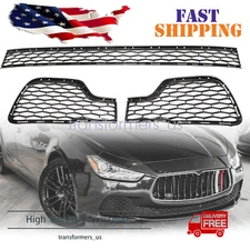 3Pcs For Maserati Ghibli 2014-2017 Front Bumper Lower Grill Set Grille Guard