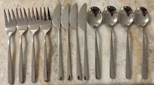 12pc set 18/10 stainless steel cutlery MCM Retro China glossy