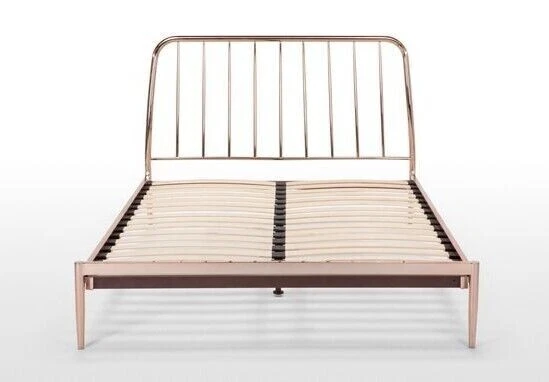 New Contemporary Copper Metal 4 6 Double Bed Bedstead Made