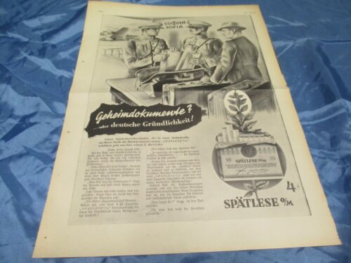Spätlese  Zigaretten ,  Antik Reklame , Original  1930 er Jahre , Vintage  # 113 - Bild 1 von 1