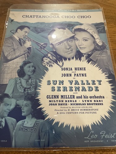 1941 sheet music "Chattanooga Choo Choo" Glenn Miller Serenade Milton Berle