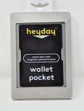 Heyday Cell Phone Wallet Pocket MagSafe - 3 Cards - BLACK CROC - Open Box