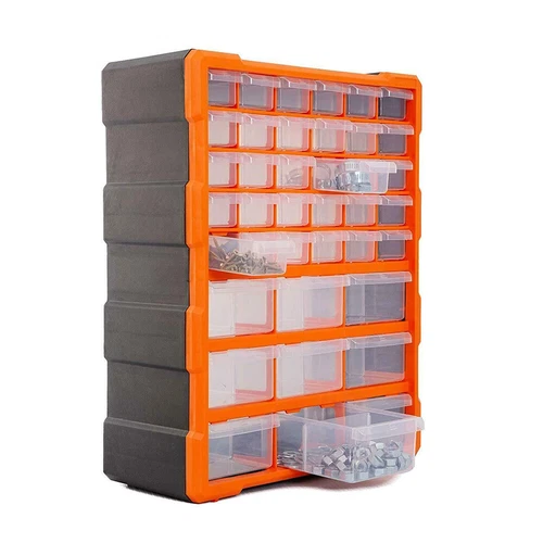 60 Drawer Plastic Small Parts Organizer Storage Hardware Craft Cabinet Nuts Bolt - Picture 18 of 38