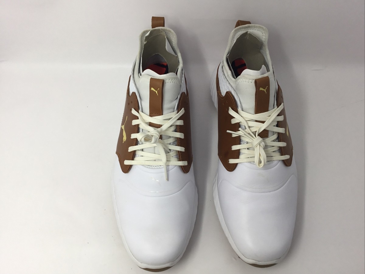 PUMA Mens Ignite Pwradapt Caged Crafted Golf Shoe Size 9 White