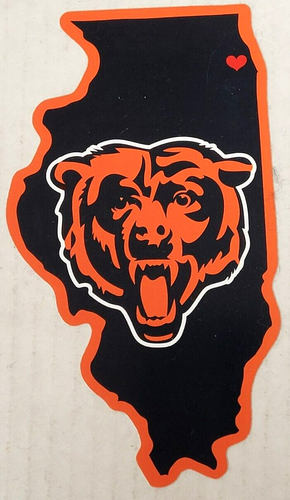 NFL Chicago Bears - 5 3/4" x 3 1/2" Home Town Sticker, New (STATE) - Picture 2 of 4