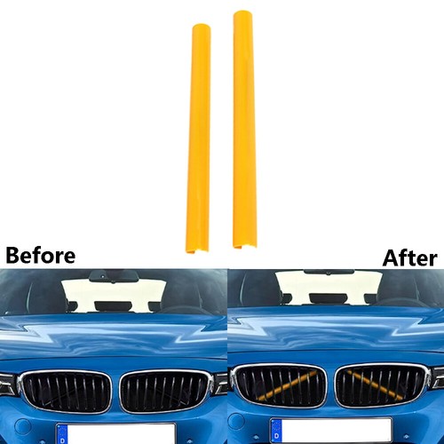Cubiertas de molduras de inserción de rejilla delantera de automóvil 2 piezas para BMW F20 serie 1 2010-2019 - Imagen 6 de 18