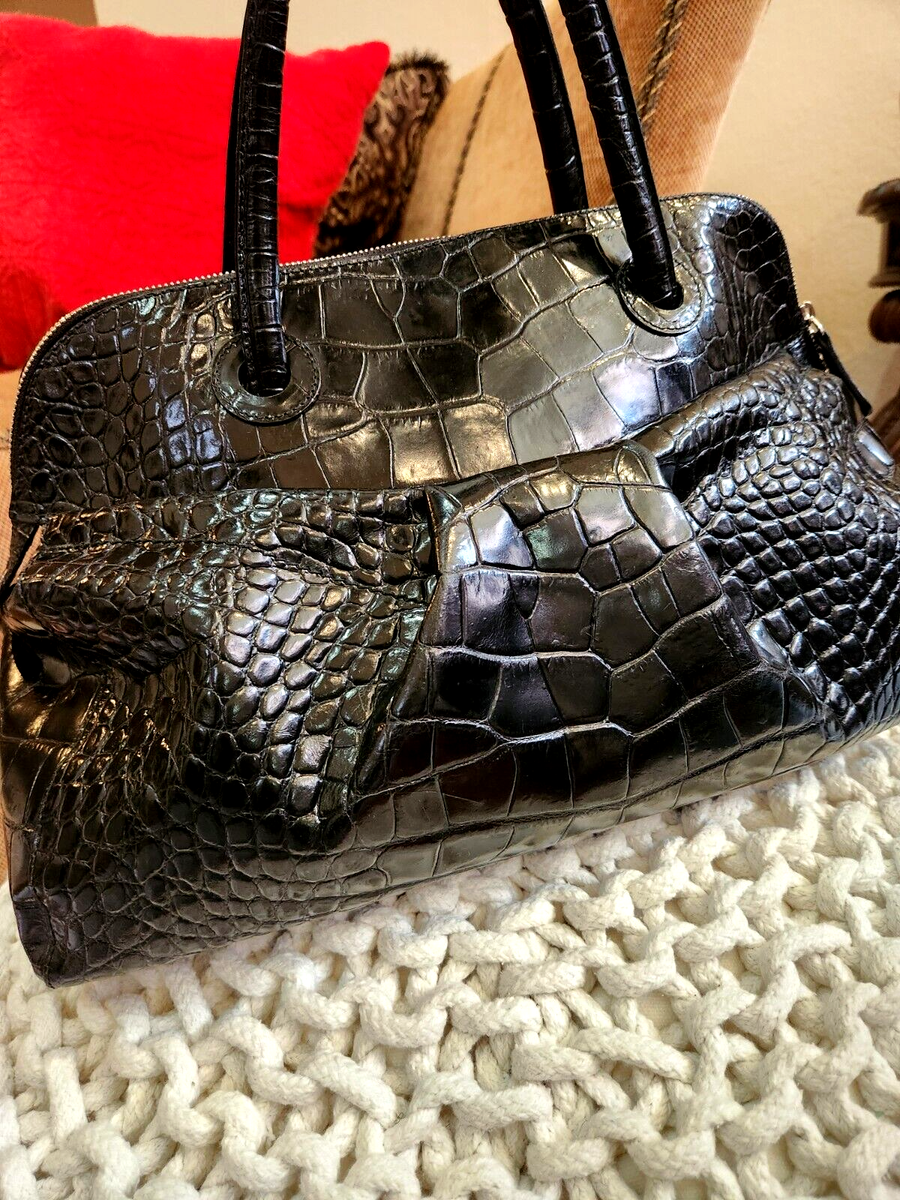 Vintage Furla Handbag/Tote Italian leather black size L very Vintage Furla Handbag/Tote Italian leather black size L very