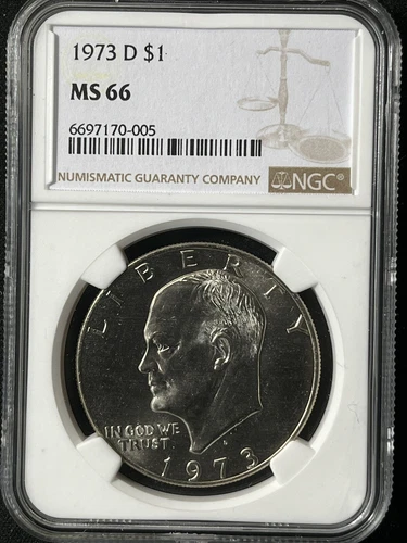 1973-D $1 Eisenhower Dollar NGC MS66   6697170-005