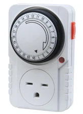 240v Analog Timer Single Outlet 24 Hour Grounded Lamp Grow light Quality