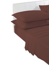 4pc Non Iron Plain Sheets Set (Fitted Sheet 25 cm + Flat Sheet + Pillow Cases)
