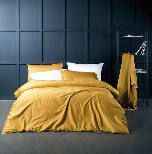 Solid Color Egyptian Cotton Duvet Cover Luxury Bedding Set High Thread Count Lon