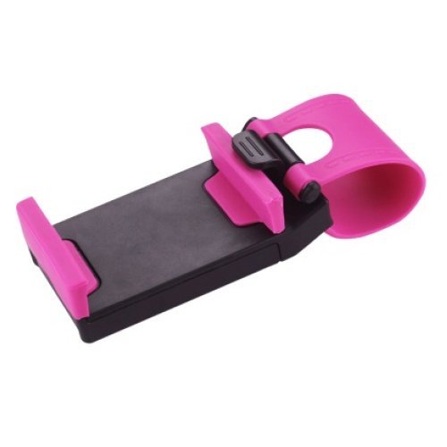 Universal Pink CAR MOUNT HOLSTER CLIP On Steering Wheel Cell Phone GPS Holder - Picture 10 of 12