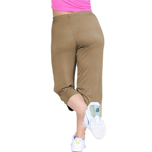 P&R Dancewear LTD Women’s Flared Wide Leg Stretch Shorts 3/4th Palazzo Pants - Picture 34 of 66