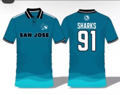 San Jose Sharks 3/23 Medium South Asian Celebration Cricket Jersey Shirsey