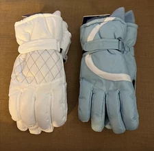 POLAR EXTREME ski gloves NEW W TAGS sz L/XL  "THINSULATE"  WHITE & BLUE