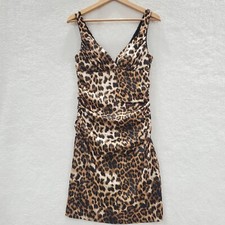 Windsor Women's Leopard Print Tank Bodycon Stretch Mini Dress Size 9/10