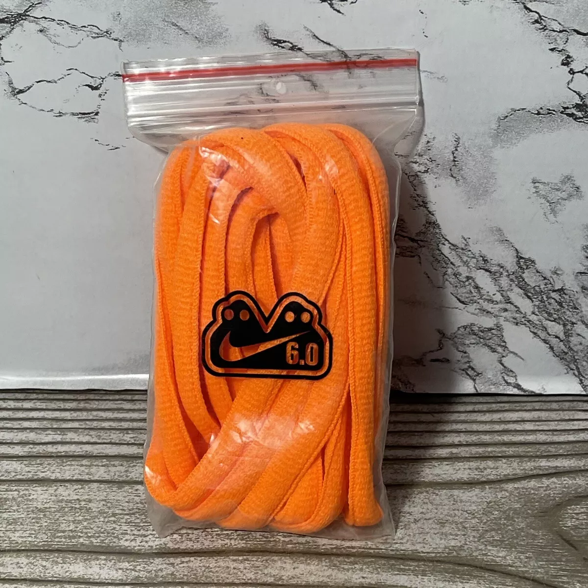 OEM Nike 6.0 Neon Orange Flat Shoelaces Shoe Laces Air Force 1