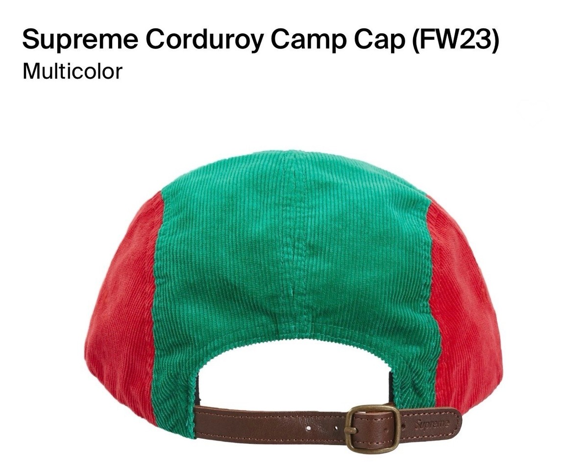 Supreme Corduroy Camp Cap (FW23) Multicolor NEW!!! Authentic