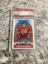 PSA 8 - 1972 TOPPS DAVE WILCOX #282 NM HIGH GRADE ALL-PRO HI NUMBER