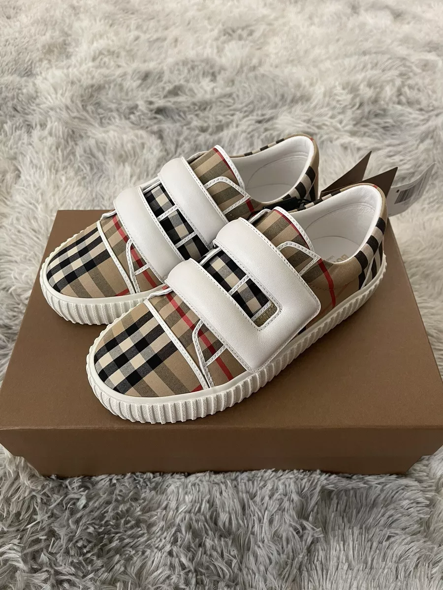 Burberry Kids Mark Check Sneaker Size 34EU 2.5US eBay
