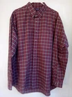 ROUNDTREE & YORKE Men's Shirt XL Extra Large Red Plaid Wrinkle Free Cotton NEW
