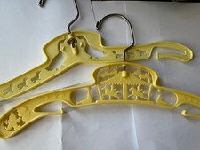 2 Vtg 1960s Baby Clothes Hangers Swivel Hooks CIRCUS DUCKS