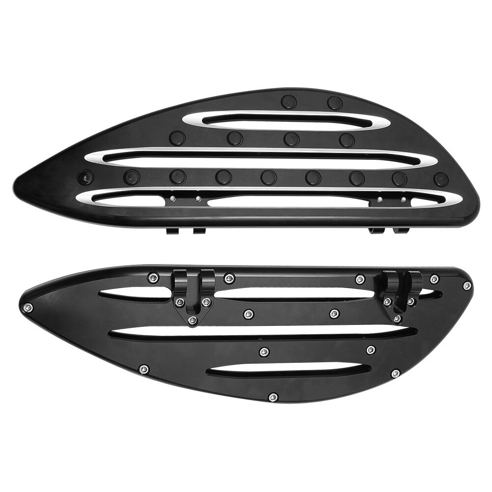 Driver Stretched Floorboards Foot Boards For Harley Touring Softail Dyna Fatboy eBay
