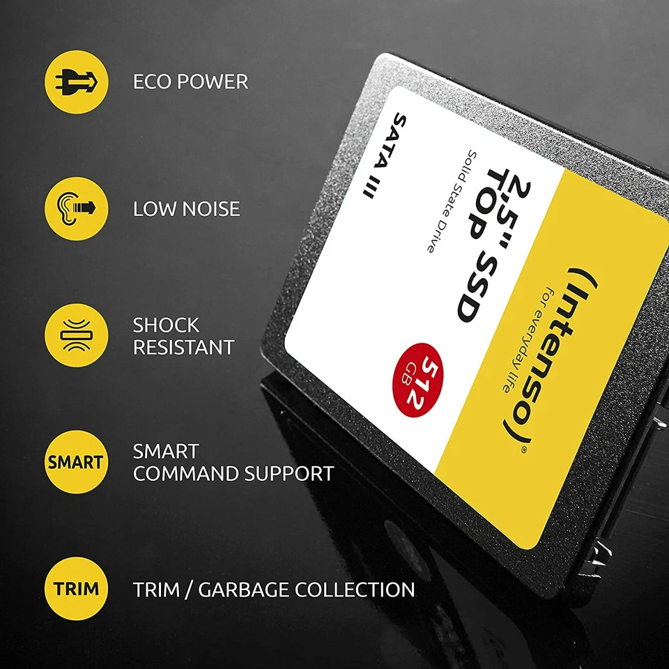 Intenso 2,5" SSD intern TOP 512 GB SATA III Festplatte Solid State Drive 512GB - Bild 3 von 4