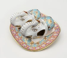 Salt & Pepper Shakers + Plate Thai Hand Painted Porcelain “Set Of 3” Art Kitchen