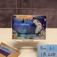 2025 BBM Kazuma Okamoto Yomiuri Giants Sky Blue Foil Sign Non-Relocatable Used