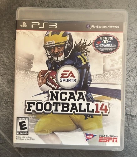 NCAA Football 14 Sony PlayStation 3 Complete with Manual & Inserts VG - Tested