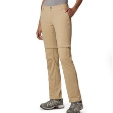 Columbia Women s Saturday Trail Convertible Pants Tan Size 8 Outdoor Hiking
