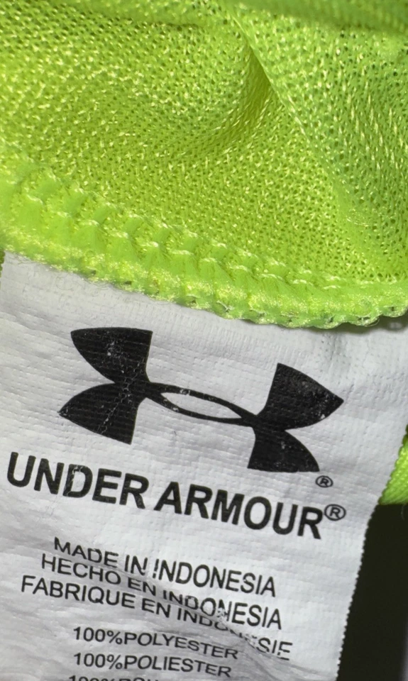 Chaqueta deportiva Under Armour con cremallera completa para niños pequeños, amarillo neón, talla 18 meses Foto 4 de 4