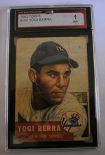 TOPPS 1953 - YOGI BERRA 104 - KSA GRADED 1 - RARE
