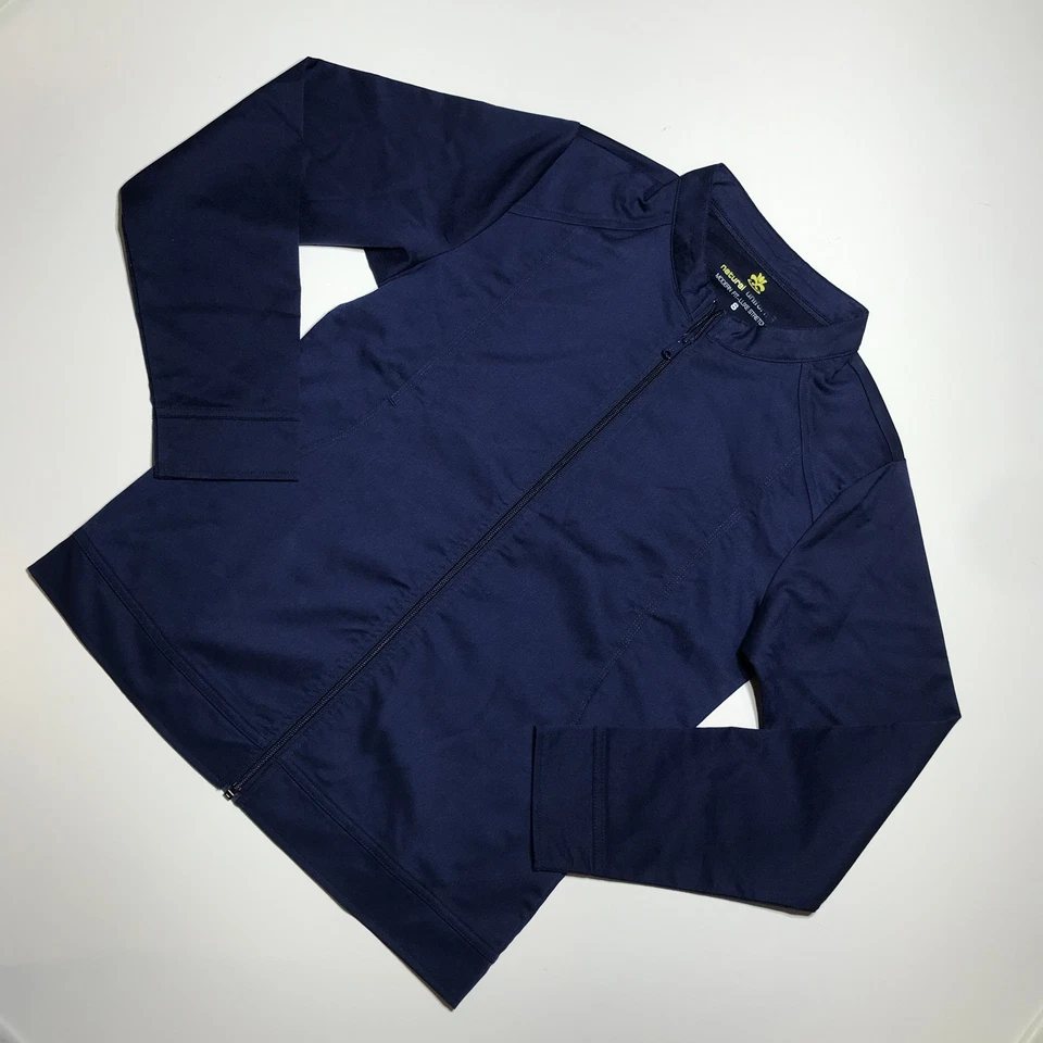 Natural Uniforms Womens Nurse Scrub Jacket Modern Fit Luxe Stretch Navy Small - Image 2 of 4