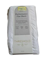 FULL Threshold 400 Thread Count Perfor Flat Sheet WHITE 100% Cotton
