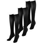 3Pair Womens Oil Shiny Thigh High Stockings Glossy Stretchy Pantyhose Over Knee