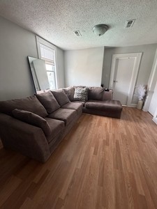 Brown Sectional Sofa with Chaise, Cushions, 4-Seater, High Back, Modern Style
