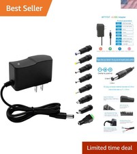 AC/DC 9V Power Adapter 1A with 8 Tips - Perfect for Musical Instruments More
