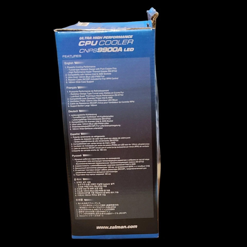 Zalman CNPS9900A LED Copper Ultra High Performance CPU Cooler Socket 1156 1366 - Image 2 of 4
