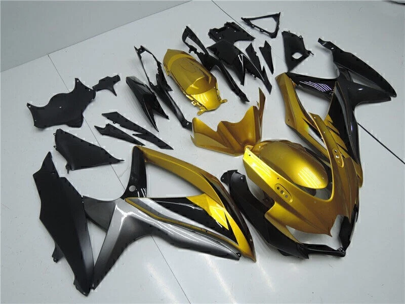 Carenados para carrocería Suzuki GSXR600 2008 2009 2010 GSXR750 K8 - dorado negro gris Foto 3 de 4